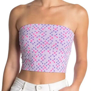 BP. Purple Geo Paint Tube Top XS XL